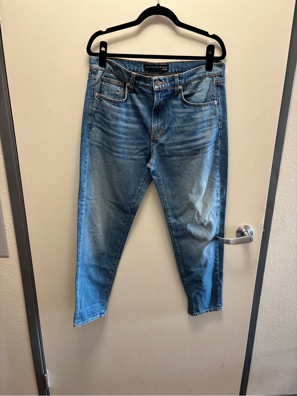 Veronica Beard Light Blue Straight Leg Jeans